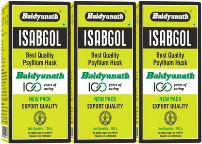 Baidyanath Isabgol Psyllium Husk Powder 100gm (Pack of 3) Effective Constipation Relief