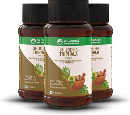 DR. VAIDYA'S Shuddha Triphala - Most Effective Digestion Regulator and Antioxidant
