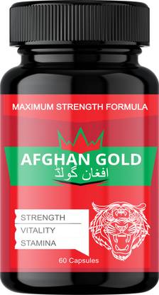 Potensy 2024 Herbal Afghan Gold Stamina Strength Vitality Capsules For Men 60 Capsules