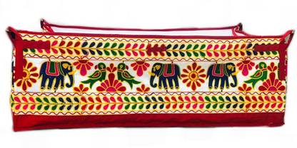 MEENA ENTERPRISES Handcrafted Indian Embroidered Wall Hanging with Elephant and Bird Design Hammock Elephant