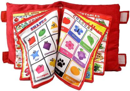 Miskyra Cotton Baby Pillow Pack of 1 Fruits, Floral, Alphanumeric, Nature Miskyra Kids Educational Velvet Learning Miskyra Baby Pillow Cushion Soft