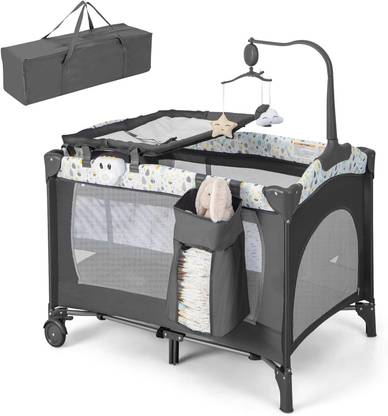 BabyHop Flexible Baby Crib Travel Portable Cot Bed Folding Bed standrad crib