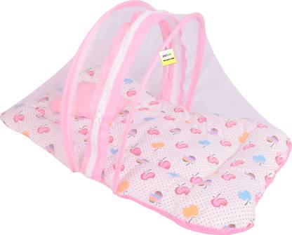 Kwitchy New Born Baby Mosquito Net Bed with Cushioned Pillow