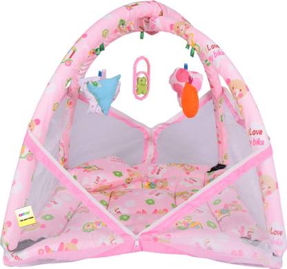 KIRADAY New Born Baby Mosquito Net Bed wit Cusioned Pillow 58 Cotton Kids Mosquito Net