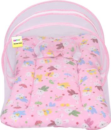 Kwitchy New Born Baby Mosquito Net Bed with Cushioned Pillow