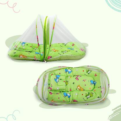 SMART ONLINE MALL SOM baby Bed with Thick Mattress BABY BAD NEW BORN BABY NET BAD