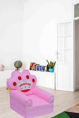 kitchDeco Kids Sofa Cum Bed Fold able Sofa Cum Bed 0 to 2 Years light pink