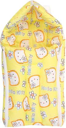 Fareto New Born Baby Super Soft Blue Sleeping Bag with Mattress(0-4month) standard crib
