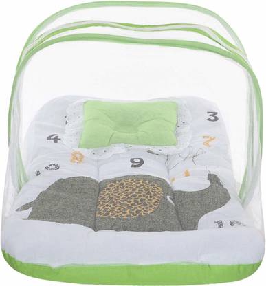 Superminis Multicolor Digital Elephant Print On White Base Design Bedding Set Standard Crib