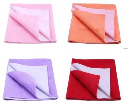 MADDYGROUP Water Proof Dry Sheet For Baby Girl -Medium Size 70x100 cm(Multicolor,Pack Of 2) Soft Fabric Dry Sheet Printed