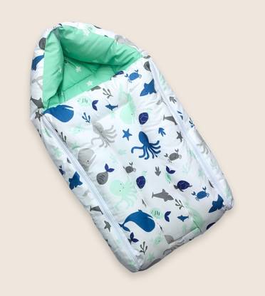 Momly U Bedding Set | Cotton Baby Carry Nest | 3 in 1 Portable Bedding | Whale Print 3 in 1 Portable Bedding Carry nest