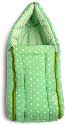 BOL BABY BOL 100% Cotton 3 in 1 Baby Carry Nest, Mattress Bed for Infants New Born Baby Bad (0-18Months) Green