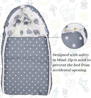 Kiddilan 3 in 1 Baby's Carry Bed Sleeping Bag Baby -Portable Bedding for 0-3 Months Convertible Bunk