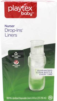 Playtex Baby Nurser Drop-Ins Baby Bottle Disposable Liners,100 count - 296 ml