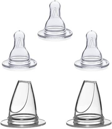 PGD Anti Colic Silicon Nipples (Pack of 3) with Training Sipper Spout (Pack of 2 - 10 ml