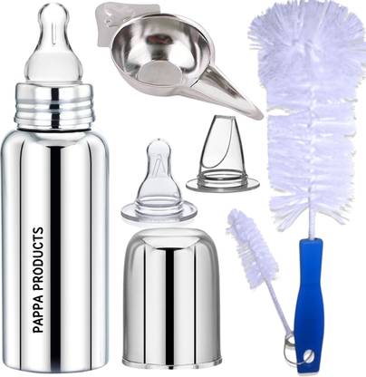 Pappa Baby Milk,Water Feeding with Cleaning Brushes,Paladai & Nipples - 300 ml