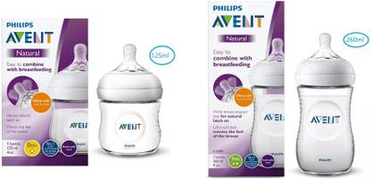 Philips Avent 260ml Natural Feeding Bottle With 125ml Natural Feeding Bottle - 385 ml