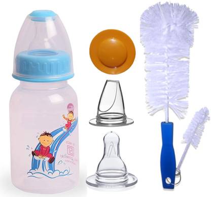 PGD newborns feed little Milk feeding bottle | Sipper, Brush set, strong lightweight - 125 ml