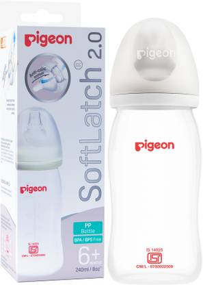 Pigeon WN2 PP BOTTLE 240ML L SIZE WHITE CAP (NATURAL HOOD) - 240 ml