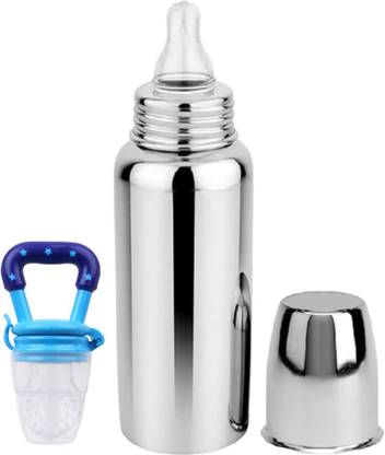 FASHION MINIS Baby Feeding Steel bottle with fruit feeder 0 to 2 years BPA free - 250 ml