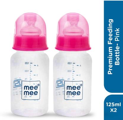 MeeMee Easy Flo Premium Baby Feeding Bottle (Pink, 125ml) - 125 ml