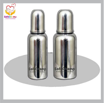 SafeChamp Missile Serializable 304 Grade Joint Less Steel Feeding Bottle (P-2) -2&3 C - 200 ml