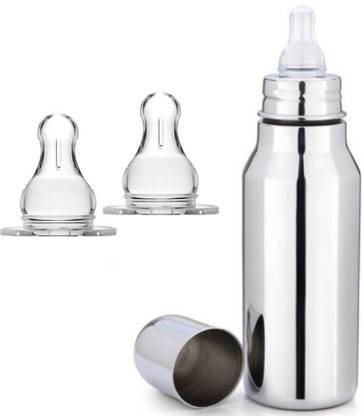 PGD Deluxe stainless steel baby feeding bottle, Mirror finish - 350 ml