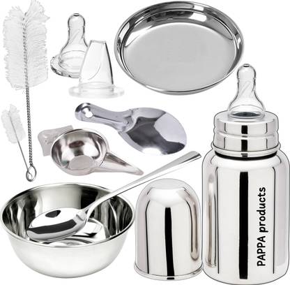 Pappa Essential combo Baby Feeding milk Bottle Baby Gift Set for New Born - 150 ml