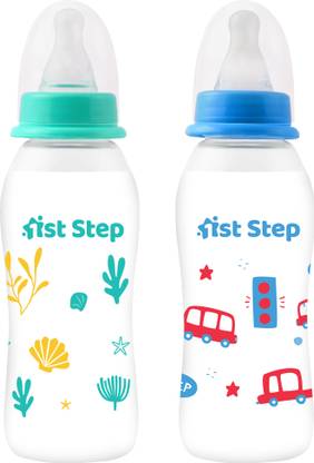 1st Step BPA Free Baby Feeding Bottle with Anti-Colic Nipple for Infants (Pack of 2) - 250 ml