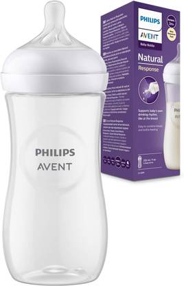 Philips Avent Natural Response Baby Bottle SCY906/01 |3m+ age | BPA free | Pack of 1 - 330 ml