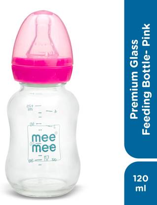 MeeMee Premium Glass Feeding Bottle - 120 ml