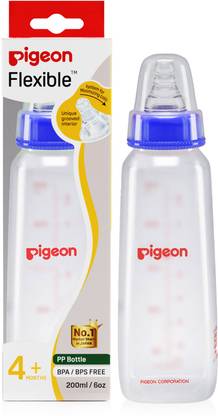 पिजन PERISTALTIC NURSING BOTTLE KPP 200ML(BLUE) NIPPLE M - 200 ml