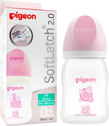 Pigeon WN2 PP BOTTLE 160ML S SIZE WHITE CAP (PINK HOOD) - 160 ml