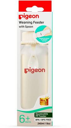 Pigeon Food Feeder With Spoon Squeezable feeder bottle 240ml - 240 ml