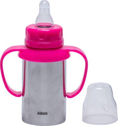 Adore Cuddles 2 in 1 Stainless Steel Feeding Bottle/Spout Sipper -Anti ...