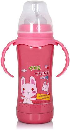 GRAYSEE Baby Feeding Bottle Thermo-Steel Multifunctional-Sipper, Nipple & Straw ,Water Feeding Bottle, 240 ML - 240 ml