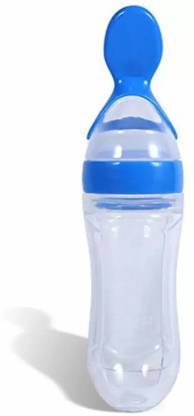 MAMOIR ® Feeder with in-Built Stand Squeeze Spoon and Hygienic Cover - 90 ml