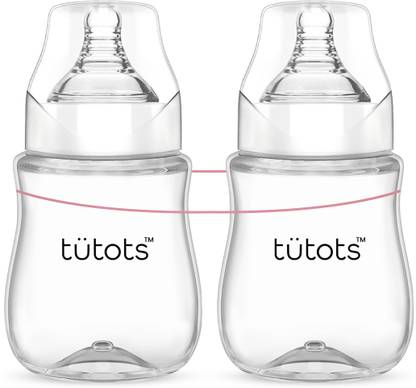 tütots Instinct Anti-Colic Wide Neck BPA Free Baby Feeding Bottle Pack of 2 - 250 ml