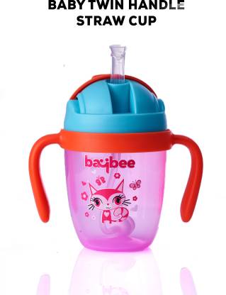baybee Flippo Baby Sipper Bottle 240 ml with Soft Silicone Straw BPA Free for Baby - 240 ml