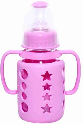 ebuy Glass Feeding Bottle With Handle. Milk Feeding Bottle For Baby. - 150 ml