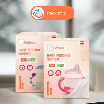 KIdbea Stainless Steel Bottle, Silicone Food and Fruit feeder BPA Free - 250 ml