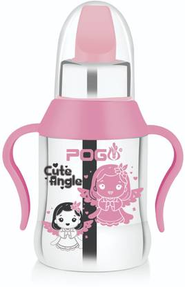 POGON Hazel Stainless Steel Sipper Bottle, Baby Milk Bottle, Baby Girl Milk Bottle - 300 ml