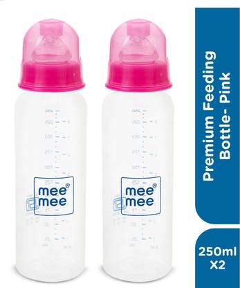 MeeMee Eazy Flo Premium Baby Feeding Bottle (Pink, 250 ml) Pack of 2 - 500 ml