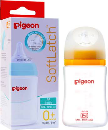 Pigeon Wide Neck 3 PP baby feeding bottle plus type nipple - 160 ml