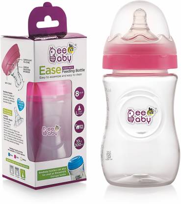 Beebaby Ease Wide Neck Baby Feeding Bottle. 100 % BPA Free. (Pink) ( 300 ML / 10 Oz.) - 300 ml