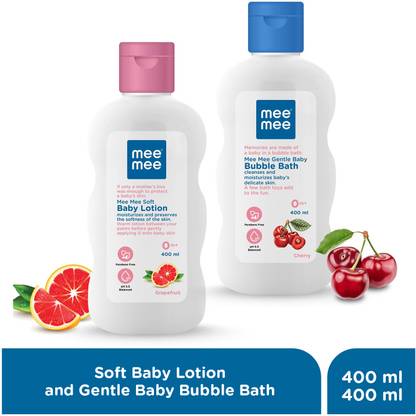 MeeMee Soft Baby Lotion And Gentle Baby Bubble Bath (500 ml)