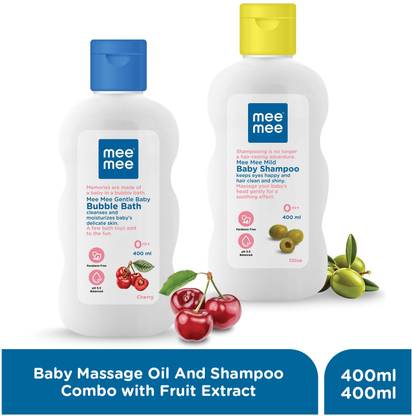 MeeMee Gentle Baby Bubble Bath And Mild Baby Shampoo (500 ml)