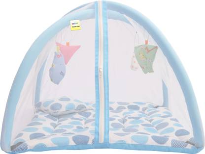 Toddylon New Born Baby Mosquito Net Bed with Cushioned Pillow