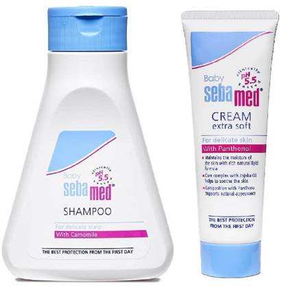Sebamed Seba shampoo(150ml) & Cream extra soft(200ml) for new born baby