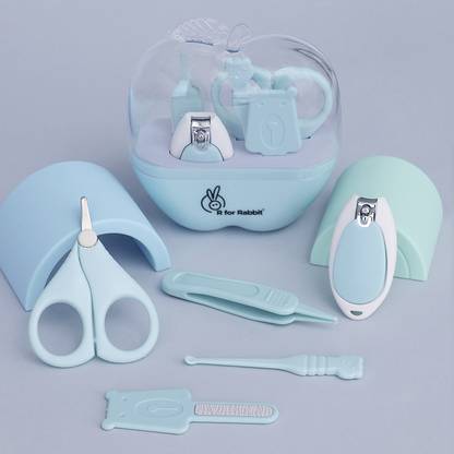 R for Rabbit Stylo Apple Baby Manicure Set 0-3 Years |Grooming Kit for Baby (Blue)